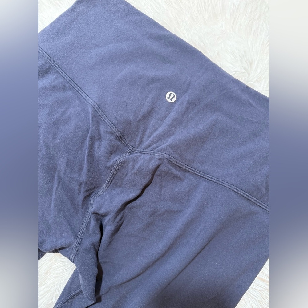 Lululemon Womens Wunder Under High Rise Crop Peri Purple Athletic Leggings Sz 10 - Picture 3 of 5